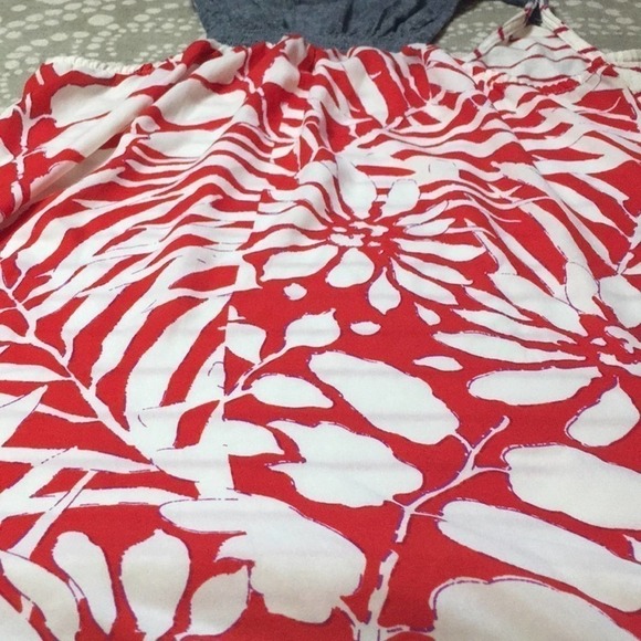 One September denim red white tank top - Picture 7 of 15